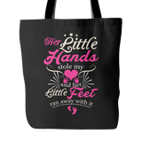 Her Little Hands & Feet Tote Bag