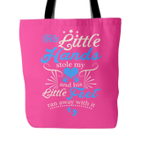 His Little Hands & Feet Tote Bag